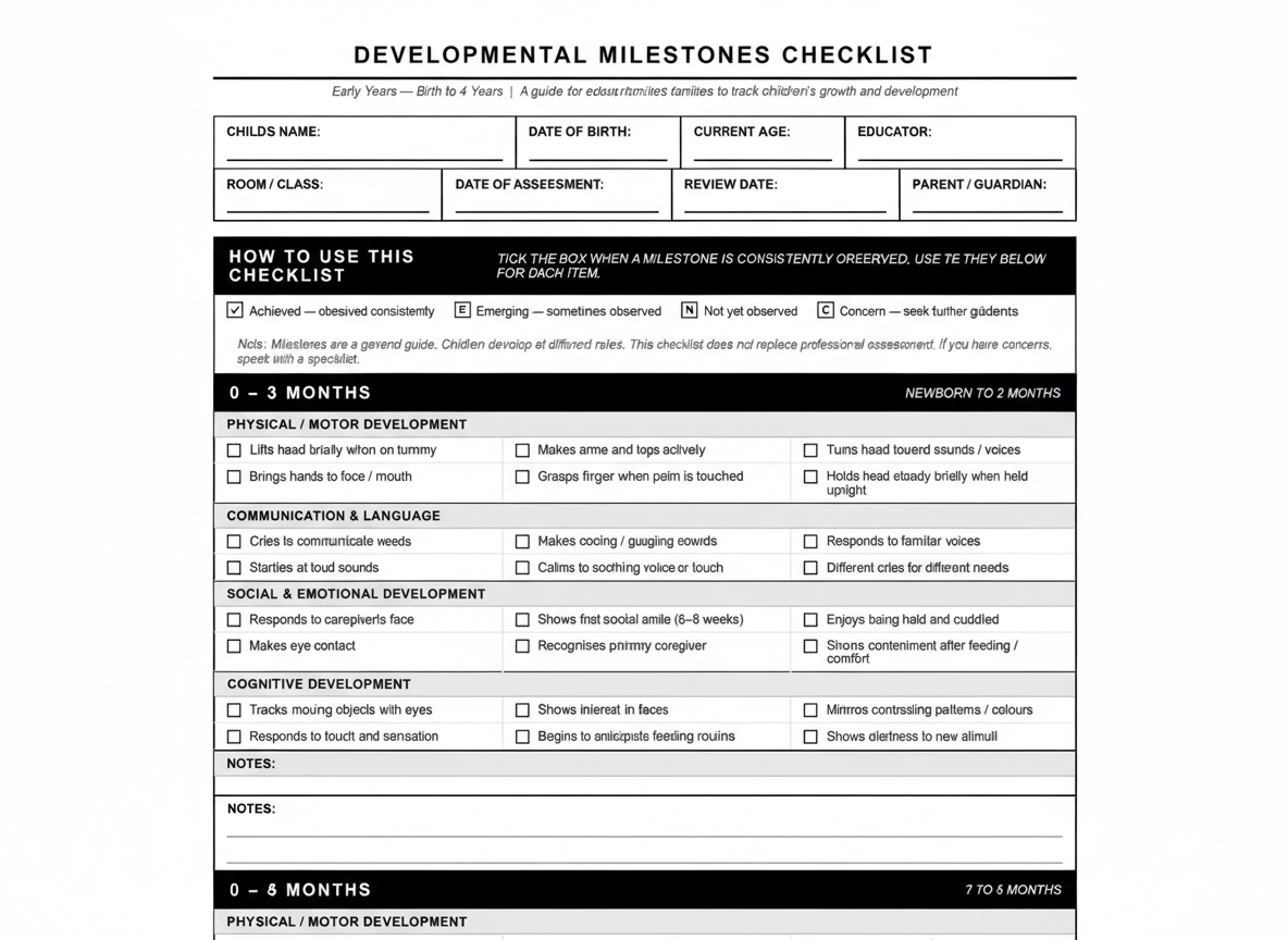 Templates for Early Years Educators | The Early Years Aca…